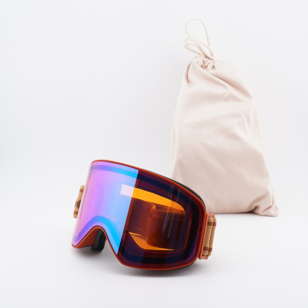 Chloe CH0072S 003 Shield Ski Mask/Sunglasses - Matte Rust/Orange Blue